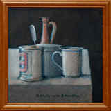  Still Life with Three Handles on a Dark Background
